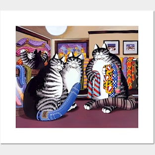 B kliban cat - cat family Posters and Art